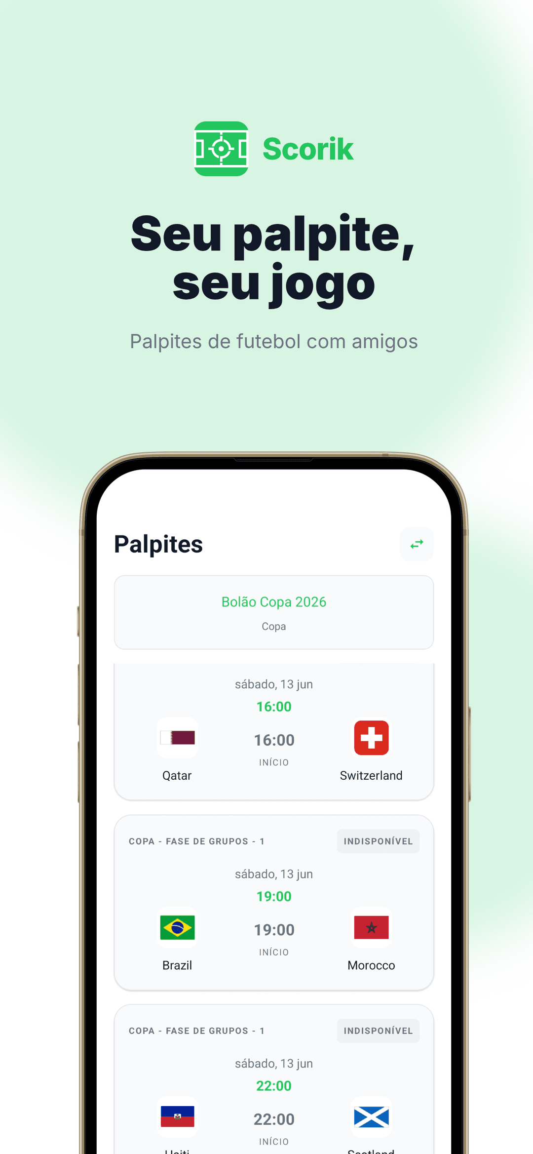 Scorik Ranking ao vivo